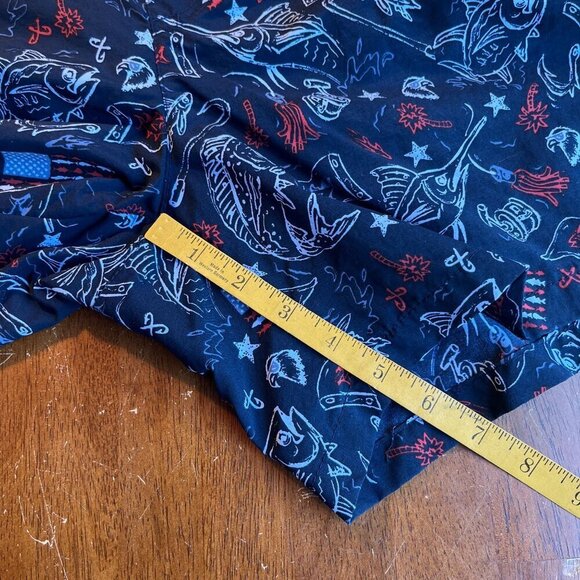 Columbia PFG Pull On Swim Trunks Mesh Liner Mens M Patriotic Performance Navy - Picture 14 of 14